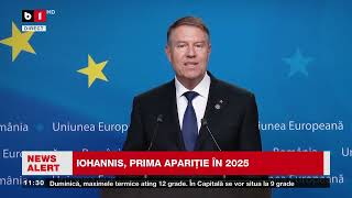 Klaus Iohannis conferința de presă la Bruxelles_Știri B1TV_3 febr. 2025