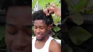 Taking his hair from freeform to semi-freeform 😍 using Froetry products #freeformlocs #loctician