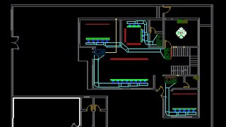 Air conditioning plan for a villa in AutoCAD(Split Concealed and wall mounted)