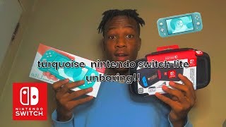 turquoise nintendo switch lite unboxing!!🎮✨