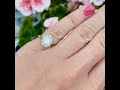 Vintage Opal Diamond 18ct Gold Cluster Ring - SKU 4343