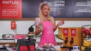 Summer of Sliving with Paris Hilton | Strawberry waffle at Hampton by Hilton