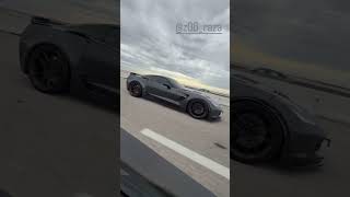 C7 Corvette Z06 Callaway edition caught cruising down the freeway #viral #shorts  #supercharged