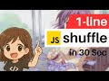 Shuffle Your JS Array in 1 Line 🎲 | JavaScript One-Liner Trick