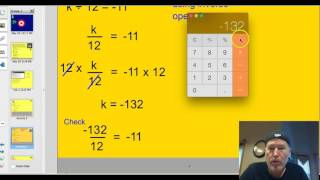 G67 2.7A 1 \u0026 2 Step Multiplication and Division Equations with Negative Integers