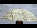 beige wedding pagoda umbrella fifi frill with tassell