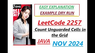 Count Unguarded Cells in the Grid | Leetcode 2257 | Java Code | Developer Coder