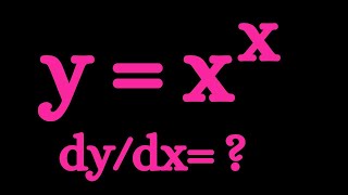 How to differentiate the function y=x^x || Grade 9 Calculus Math Problem