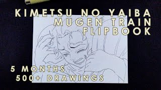 KIMETSU NO YAIBA Mugen Train Flipbook Pencil Sketch Animation Fanart