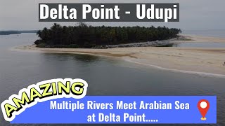 Delta Point at Udupi - Amazing View!!! 3 Rivers meet Arabian Sea at this Beach