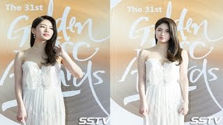 [SSTV] 수지(SUZY), 청순 여신의 반전? 아찔하게 드러낸 가슴 라인 ‘헉’ (제31회 골든디스크 어워즈)