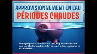 Sécuriser l’approvisionnement en eau – adaptations en périodes chaudes