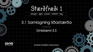 Sýnidæmi 3.5 - Liðastærðir