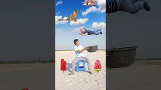 Crying Flying babies catching vs cat & puppy - Funny magic vfx  😀😀😀