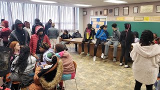 Muskegon Heights students hold walkout to attend school board meeting, voice concerns