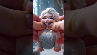 Squashing Elsa smiling #shorts #shortvideo #short #ai #aiart #disney #frozen #elsa #animation