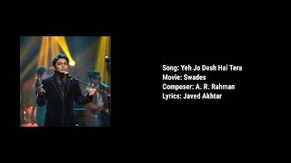 Yeh Jo Desh Hai Tera MTV Unplugged | Swades | A. R. Rahman | Javed Akhtar
