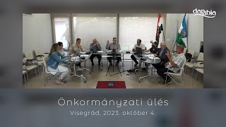 Önkormányzati ülés Visegrádon - 2023.10.04.