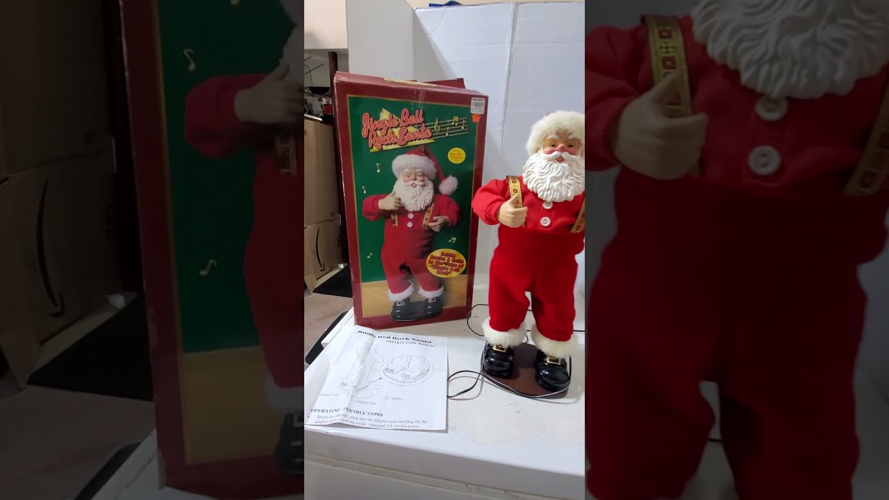 Jingle Bell Rock Santa Dancing Singing Motion Activated Santa Claus ...