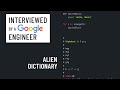 Alien Dictionary: Python interview with a Google engineer