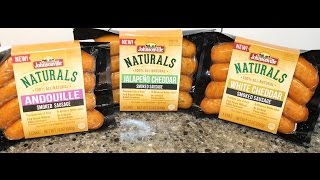 Johnsonville Naturals: Andouille, Jalapeno Cheddar \u0026 White Cheddar Smoked Sausage Review