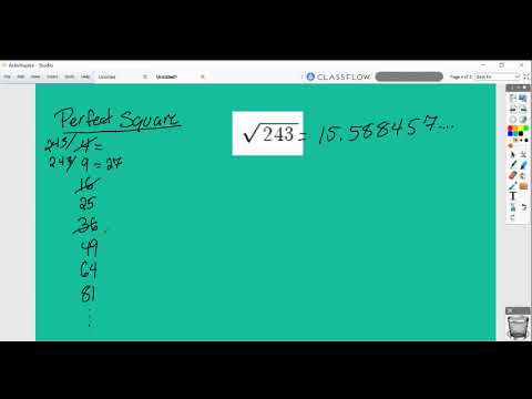 How do you find the square root of 243?