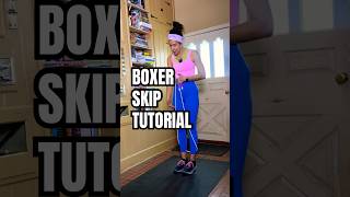 Learn the boxer skip 📝 #jumprope #boxerskip #jumpropetutorial #footwork #boxer #cardio #skipping