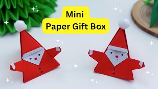 DIY MINI PAPER Christmas GIFT BOX / Paper Craft / Easy Origami  Gift Box DIY / Gift Ideas #christmas