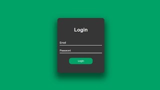 Animated Login Form with Validation using HTML & CSS only | No JavaScript or Jquery