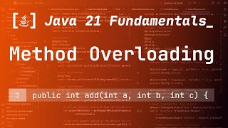 30. Method Overloading in Java 21