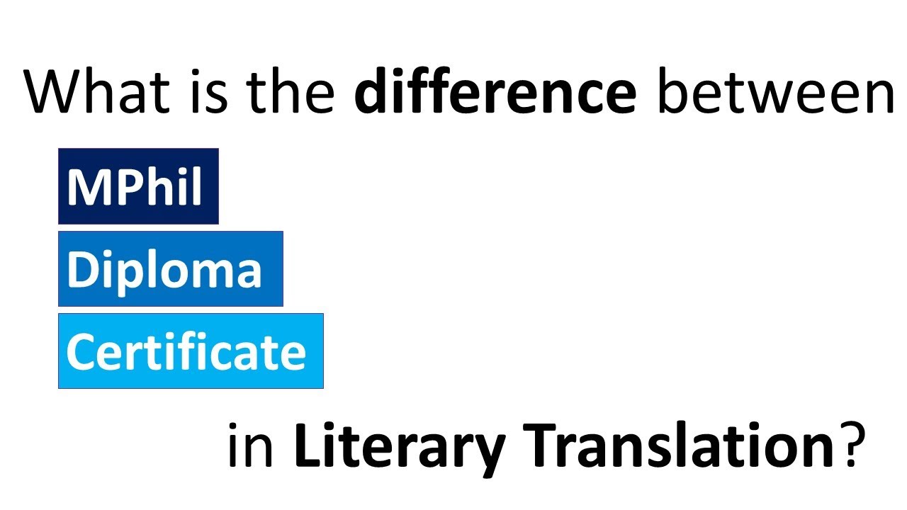 What Is The Difference Between The MPhil, Diploma And Certificate In ...