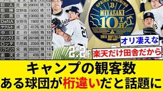 プロ野球のキャンプ観客数  ある球団が桁違いだと話題に【なんJまとめ】【なんGまとめ】