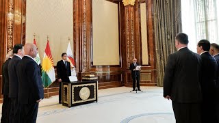 President Nechirvan Barzani officiates at the swearing-in ceremony for Appallate Court judges.