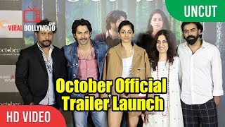 October Official Trailer Launch | Varun Dhawan | Banita Sandhu | Shoojit Sircar