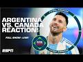 🚨 FULL REACTION 🚨 Messi SCORES as Argentina WIN 2-0 vs. Canada in Copa America | Futbol Americas