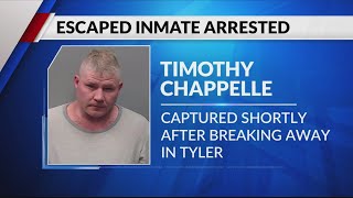 VIDEO: Smith County inmate arrested after escaping from law enforcement vehicle, breaking into 2 hou