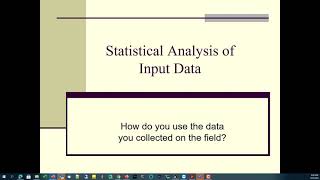 IMSE 643  Input Data Modeling