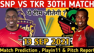CPL 2021 | Tribango Knight Riders vs St Kitts Nevis Patriots 30th Match Prediction | TKR vs SNP Live