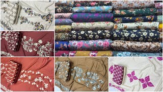 Indonesian Marina Digital Printed Suit Embroided Shawl Suit | Kashmiri Wool Suit Pashmina Shawl Suit