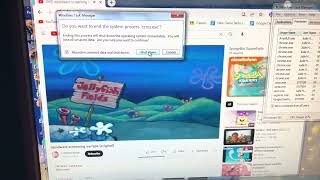 Squidward screaming earrape has BSOD