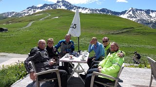 Two BMW's and a Moto Guzzi in the Alps