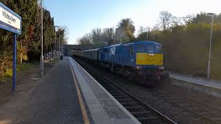 NIR 111 Class Loco 112 passing Whiteabbey with the RPSI Mk2s. 27/3/22