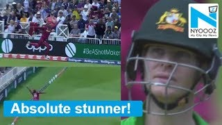 World Cup 2019: Watch Sheldon Cottrell's incredible catch to dismiss Smith