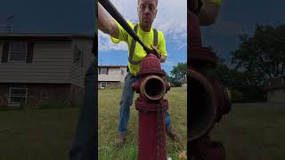 Hydrant flushing in River Falls
