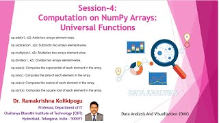 Session-4: Computation on NumPy Arrays: Universal Functions