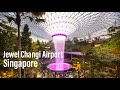 [4K] Singapore Jewel Changi Airport - Indoor Waterfall and Activities