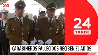 Pese a la lluvia, los tres carabineros reciben masivo adiós en el Biobío | 24 Horas TVN Chile