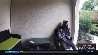 Only On: Van Nuys woman distressed as homeless man keeps staking claim of her front porch