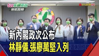 賴政府上任力求穩健! 7部會共11政次留任現職 前立委林靜儀.張廖萬堅入閣｜非凡財經新聞｜20240505