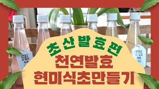 천연발효 현미식초 만들기-초산발효편